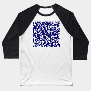 Camouflage blue and white Baseball T-Shirt